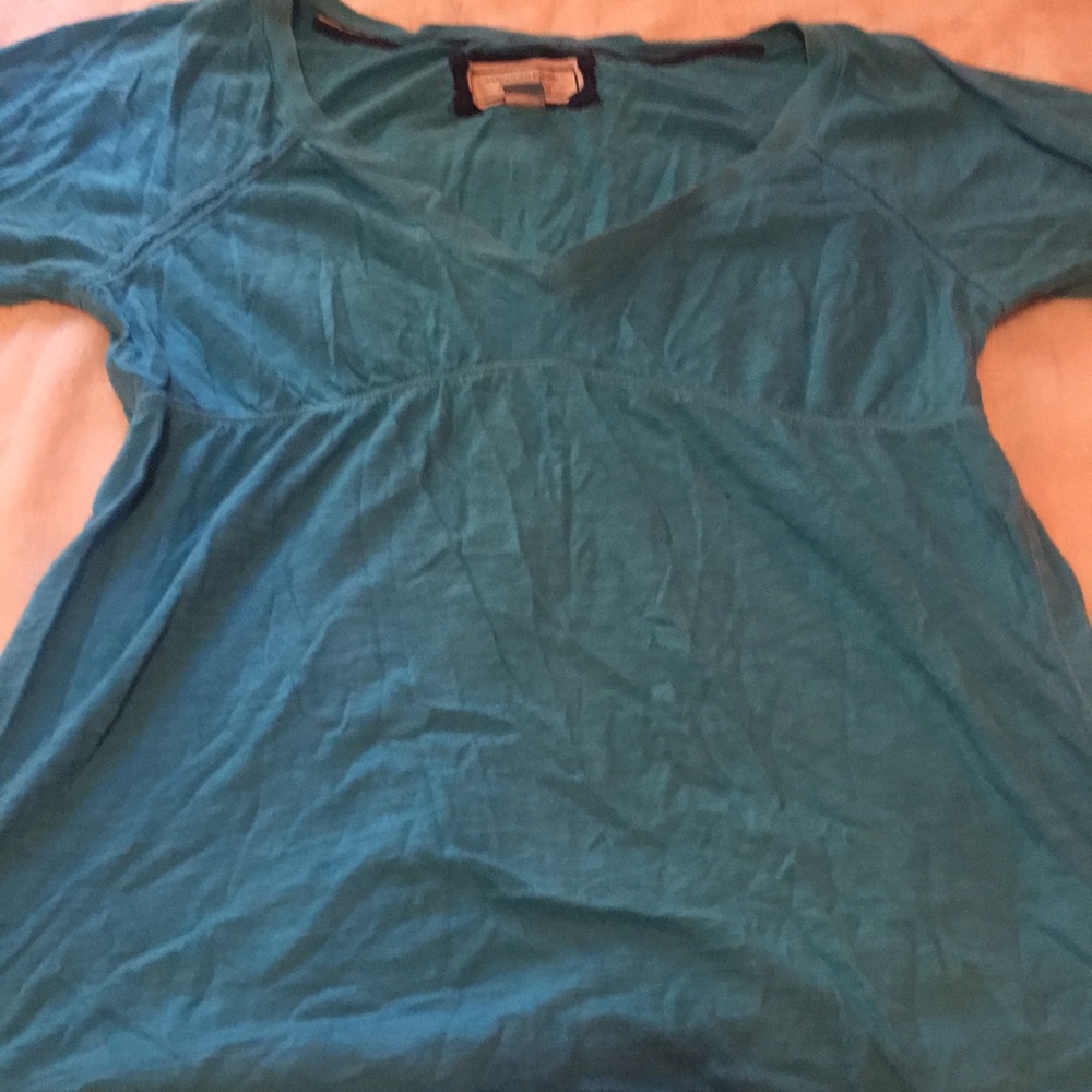 Blue V-neck